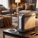 Drive iGo2 portable oxygen concentrator on a living room side table